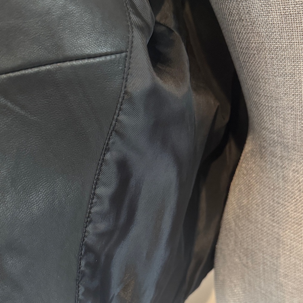 BADGLEY MISCHKA Women's Black Leather Jacket - Picture 6 of 15